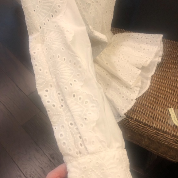 BCBG White Eyelet Flounce Dress - Picture 6 of 12